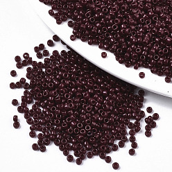 Coconut Brown Baking Paint Glass Seed Beads, Fit for Machine Eembroidery, Round, Coconut Brown, 2.5x1.5mm, Hole: 1mm, about 20000pcs/bag