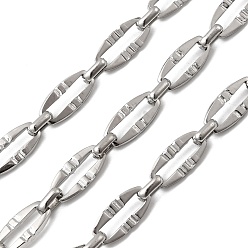 Нержавеющая Сталь Цвет 304 цепи натяжные нержавеющие, несварные, цвет нержавеющей стали, 13.5x6.5x1.3 мм