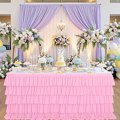 Ярко-Розовый Скатерть из ткани, для праздничных украшений, аксессуары для украшения праздничного стола, ярко-розовый, 1820~1830x790x2~3 мм