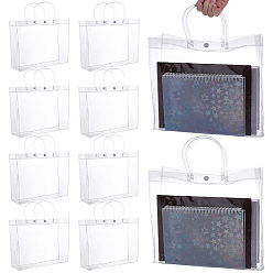 Claro Bolsas de almacenamiento de PVC con cierre de botón a presión., Rectángulo, Claro, 30x25x7.5 cm