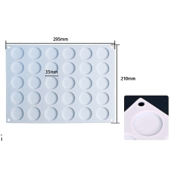Белый Пищевые круглые силиконовые формы для восковых уплотнений своими руками для бусин с восковыми уплотнениями, принадлежности для сургучной печати, белые, 210x295x6 мм, внутренний диаметр: 35 мм