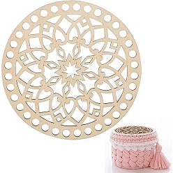 Цветок Дно деревянной сумки, деревянная плетеная основа, круглые, цветок, 140x4 мм