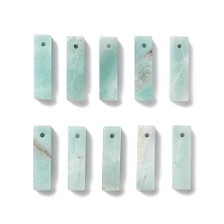Амазонит Природные подвески амазонит, прямоугольные прелести, 24.5~25x6.5~7x6.5~7 мм, отверстие : 1.5 мм