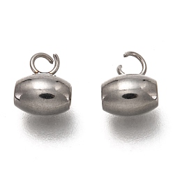 Нержавеющая Сталь Цвет Не тускнеет 304 дужки из нержавеющей стали, петля под залог, овальные, цвет нержавеющей стали, 8x6.5x5 мм, отверстие : 2 мм