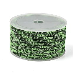 Зеленый 6.7м нейлоновый витой круглый шнур, для изготовления лямок для сумок, зелёные, 4 мм, около 7.33 ярдов (6.7 м) / рулон