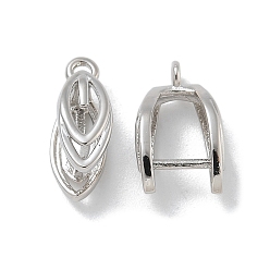 Платина Стойки покрытие латунь подвесные поручительств, долговечный, без свинца и без кадмия, лист, платина, 11x7x4 мм, отверстие : 1 мм