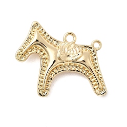 Золотой Подвески из сплава , лошадь, долговечный, без свинца и без кадмия, стойки покрытие, золотые, 22.5x25.5x7.5 мм, отверстия : 1.5 mm и 2 мм