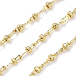 Настоящее золото 18K Латунные волнистые прямоугольные звенья цепи, долговечный, стойки покрытие, без свинца и без кадмия, пайки, с катушкой, реальный 18 k позолоченный, 5x2x0.5 mm и 5x3 mm