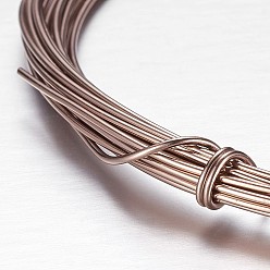 Camel Round Aluminum Wire, Bendable Metal Craft Wire, for DIY Arts and Craft Projects, Camel, 18 Gauge, 1mm, 5m/roll(16.4 Feet/roll)