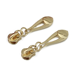 Light Gold #5 Съемник молнии из сплава, для аксессуаров для сумок для одежды, слеза, золотой свет, 5.4x1.2 см