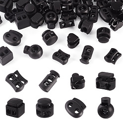 Черный Набор для изготовления ювелирных изделий своими руками, включая пластиковые пружинные замки и кнопки, пружинные замки из цинкового сплава, чёрные, 16x16x16.5 мм, отверстие : 5x4.5 мм