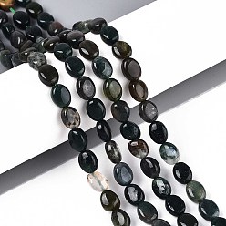 (RRHB277) Кристалл на подкладке из медово-бежевого цвета Природного индийского агата бисер нитей, Плоско-овальные, 8x6x4 мм, отверстие : 0.8 мм, около 48~49 шт / нитка, 14.88~15.16'' (37.8~38.5 см)