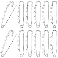 Платина 30шт железная брошь выводы, платина, 16x50x5 мм, отверстие : 3 мм