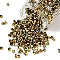 (513) Galvanized Carnival Тохо 6/0 круглые бусины, японский бисер, никелирование, (513) оцинкованный карнавал, 4 мм, отверстие : 1.5 мм, Около 7570 шт / фунт