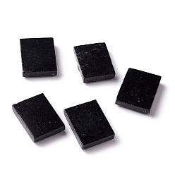 Shungite Natural Shungite Cabochons, Rectangle, 21~22x15.5~16.5x4.5~5mm