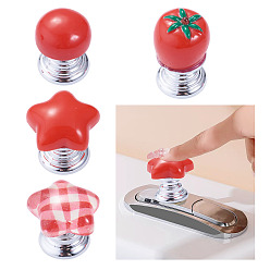 Mixed Shapes 4Pcs 4 Styles Plastic Toilet Tank Button, Toilet Press Tool, Mixed Shapes, 15.5~16mm, 1pc/style