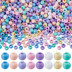(52) Непрозрачная лаванда 100 г непрозрачные акриловые европейские бусины, крупные бусы круглое отверстие, разноцветные, 8 мм, отверстие : 4 мм