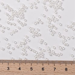 (981) Inside Color Crystal/Snow Lined TOHO Round Seed Beads, Japanese Seed Beads, (981) Inside Color Crystal/Snow Lined, 11/0, 2.2mm, Hole: 0.8mm, about 5555pcs/50g