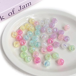 Mixed Color Opaque Acrylic Beads, Imitation Jelly, Round, Mixed Color, 16x14.4mm, Hole: 7mm