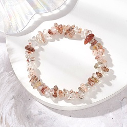 Rutilated Кварц Браслеты из натурального черного золота с рутиловым кварцем и бусинами для мужчин и женщин, внутренний диаметр: 1-3/4 дюйм (4.5 см)