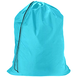 Средний Бирюзовый Прямоугольный дорожный мешок для белья из ткани Оксфорд, шнурок сумки, органайзер для грязной одежды, средне бирюзовый, 90x60x0.2 см