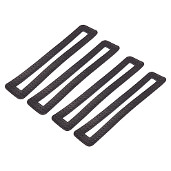 Black Leather Zipper Frame, DIY Leather Bag Handbag Zipper Replacement Accessories, Black, 175x35x1.5mm, 4pcs/set