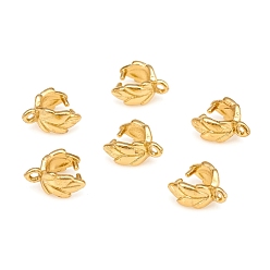 Золотой Латуни льда поручительств выбор щепотка, лист, золотые, 9x7x4.5 мм, внутренний: 4x5 mm, отверстие : 1 мм, контактный: 0.9 mm.