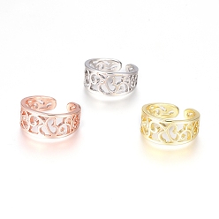 Mixed Color Brass Cuff Toe Rings, Mixed Color, 13.5mm, 3pcs/set