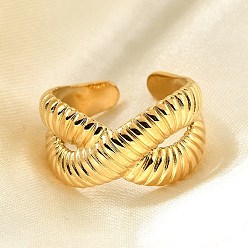 Самородки 304 из нержавеющей стали манжеты кольца, золотые, для женщин, самородки, 12 мм, размер США 6 (16.5 мм)