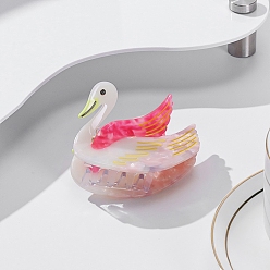 Темно-Розовый Заколки для волос в форме когтей из распиленной ацетата целлюлозы (смола), аксессуары для волос для девочек и женщин, темно-розовыми, 67x45 мм