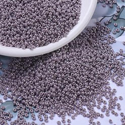 (RR437) Непрозрачный Лиловый Блеск Миюки круглые бусины рокайль, японский бисер, 11/0, (rr 437) непрозрачный лиловый блеск, 2x1.3 мм, отверстия : 0.8 mm, около 50000 шт / фунт