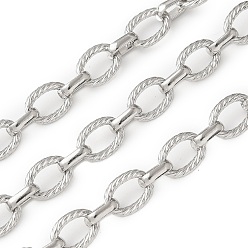 Нержавеющая Сталь Цвет 304 цепи из нержавеющей стали ссылка, несварные, с катушкой, цвет нержавеющей стали, 9.5x6x1.5 мм, около 5 м / рулон