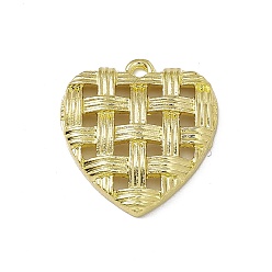 Light Gold Alloy Pendants, Heart Charm, Light Gold, 21.5x20x4mm, Hole: 1.6mm