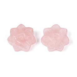 Розовый Кварц Курильницы из натурального розового кварца, цветок лотоса, держатели благовоний, домашний офис чайхана дзен буддийские принадлежности, 31~33x8~9 мм, отверстие : 2.5~3 мм