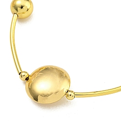 Плоский Круглый Подвески из латуни с покрытием стойки для женщин, с жемчужными бусинами из абс-пластика, реальный 18 k позолоченный, без кадмия и без свинца, долговечный, плоско-круглые, 16.93 дюйм (43 см)