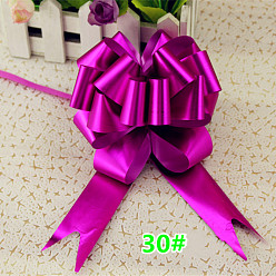 Fuchsia Flower Pull Bows, Gift Ribbon For Wedding Birthday Party Decoration, Fuchsia, 120x3cm, 30strands/box