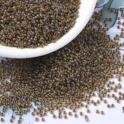 (RR379) Mauve Lined Light Topaz Luster Миюки круглые бусины рокайль, японский бисер, 11/0, (rr 379) лиловый блеск светлого топаза, 11/0, 2x1.3 мм, Отверстие : 0.8 мм , около 5500 шт / 50 г