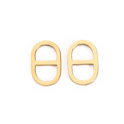 Настоящее золото 14K 304 подвески из нержавеющей стали, подвески из темно-синей сетки, морские сетчатые подвески, овальные, реальный 14 k позолоченный, 11x7x1 мм, отверстие : 5x3.5 мм