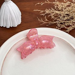 Лосось Заколки для волос в форме когтей из ацетата целлюлозы, аксессуары для волос для женщин и девочек, бантом, salmon, 76 мм