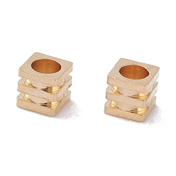 Echt 24 k vergoldet Messing Perlen, langlebig überzogen, Würfel, echt 24 k vergoldet, 2.5x2.5x2.5 mm, Bohrung: 1.6 mm