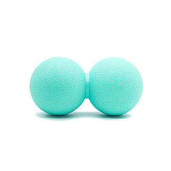 Medium Turquoise TPE Peanut Massage Ball, Massaging Tools, for Back, Arm, Neck, Shoulder, Leg Circulation Roller, Tissue Massage, Medium Turquoise, 117x61mm