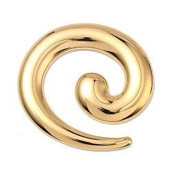 Золотой 304 из нержавеющей стали большие кулоны, подвеска в виде завитка, ионное покрытие (ip), долговечный, золотые, 58x57.5x4.4 мм, отверстие : 2 мм