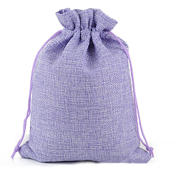 Средний Фиолетовый Сумки Linenette с кулиской, прямоугольные, средне фиолетовый, 14x10 см