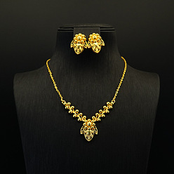 Цветок Латунные подвески и серьги-гвоздики для женщин, золотые, цветок, 18 мм и 450 мм