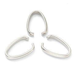Stainless Steel Color Non-Tarnish 304 Stainless Steel Quick Link Connectors, Oval, Stainless Steel Color, 14x10x2.3mm, Inner Diameter: 12x7.5mm