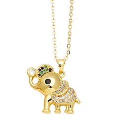 Bleu De Prusse Collier avec pendentif, éléphant, null, 17.72 pouce (45 cm), pendentif: 23x25 mm