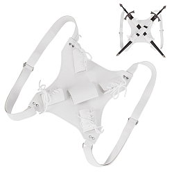 Белый Эластичный пояс из искусственной кожи, Сплав с поиска, регулируемый ремень безопасности, белые, 260x240x25 мм