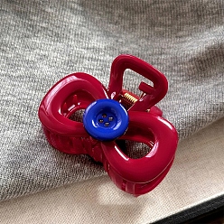 (123L) Белый крем непрозрачный блеск Пластиковые зажимы когтя волос, заколки-кнопки для волос, аксессуары для волос для женщин и девочек, огнеупорный кирпич, 70 мм