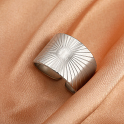 Солнце 304 открытые кольца манжеты из нержавеющей стали, цвет нержавеющей стали, солнце, 18 мм
