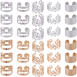 Platinum & Light Gold 10сумки 2 цвета утюг дреды фурнитура для плетения, для укладки волос, платина и светлое золото, 10~11.5x5.5~9.5 мм, внутренний диаметр: 9.5~10.5 мм, 5 мешков / цвет